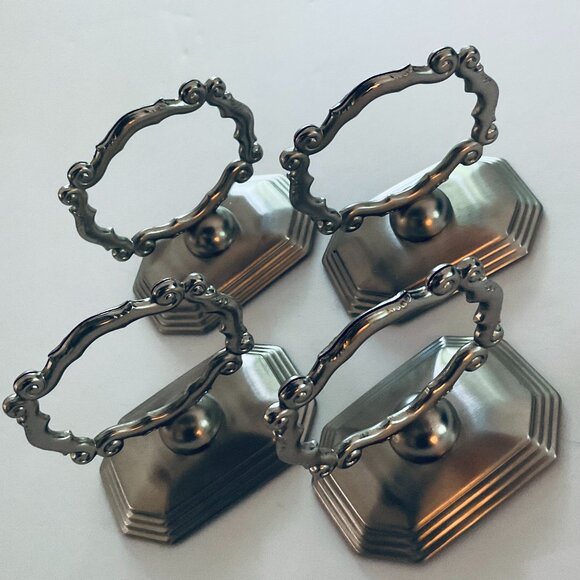 VINTAGE SOUTHERN LIVING Napkin Rings/Place Card Holders Set of 4 EUC - Picture 1 of 4